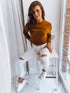 Bedruckte Damen Bluse | stylisches Streetwear Print-Langarmtop
